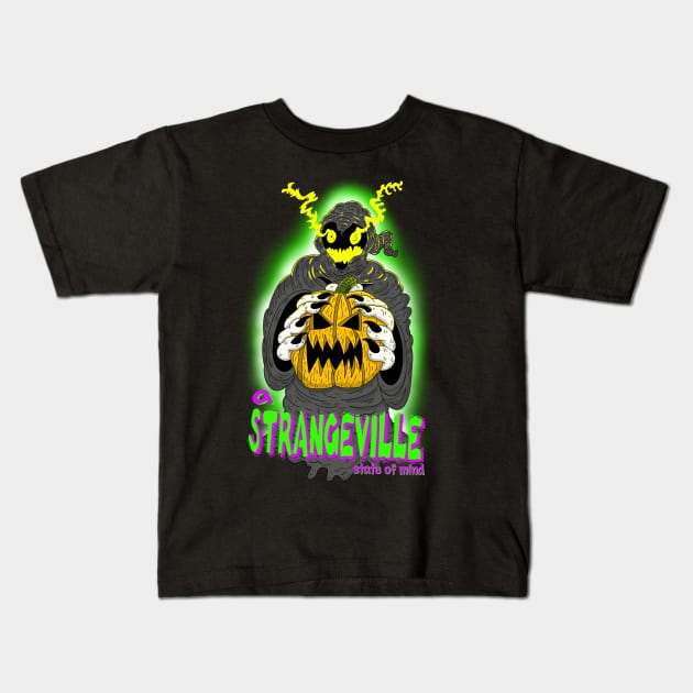 A Strangeville State Of Mind Kids T-Shirt by StrangevilleSuperStore